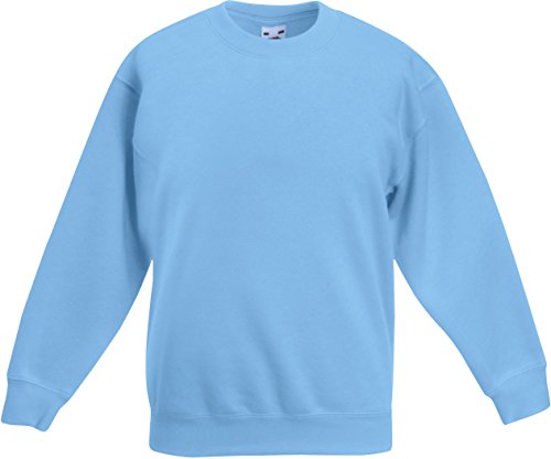 Kids Set-In Sweatshirt 128 (7-8),Sky Blue von Fruit of the Loom