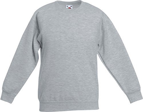 Kids Set-In Sweatshirt 140 (9-11),Heather Grey von Fruit of the Loom