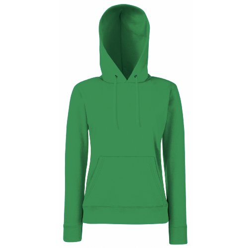 Lady-Fit Hooded Sweat - Farbe: Kelly Green - Größe: S von Fruit of the Loom