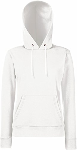 Lady-Fit Hooded Sweat - Farbe: White - Größe: XXL von Fruit of the Loom