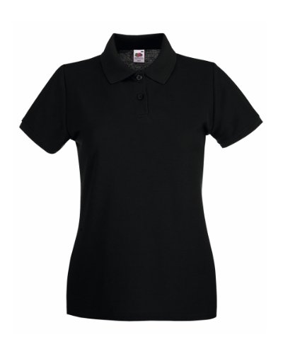 Lady-Fit Premium Poloshirt, Größe L, Weiß von Fruit of the Loom