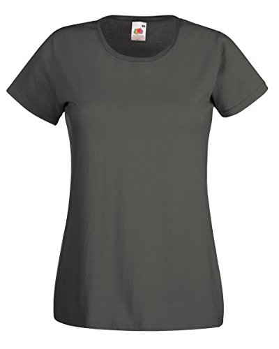 Lady-Fit Valueweight T - Farbe: Light Graphite - Größe: 2XL (18) von Fruit of the Loom