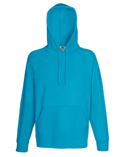 Lightweight Hooded Sweat - Farbe: Azure Blue - Größe: M von Fruit of the Loom