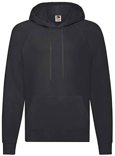 Lightweight Hooded Sweat - Farbe: Black - Größe: M von Fruit of the Loom