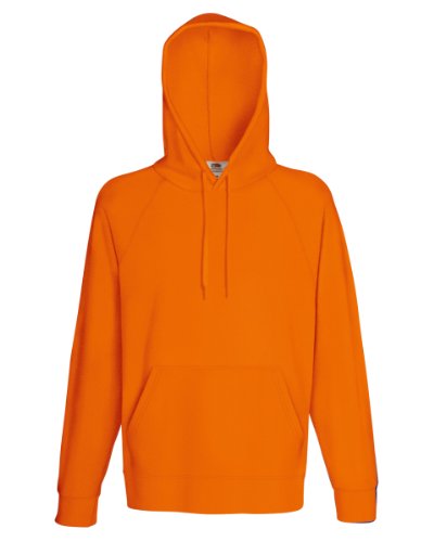 Lightweight Hooded Sweat - Farbe: Orange - Größe: S von Fruit of the Loom