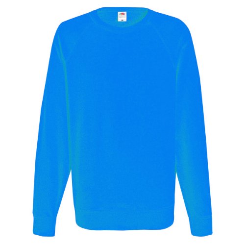 Lightweight Raglan Sweat - Farbe: Azure Blue - Größe: L von Fruit of the Loom