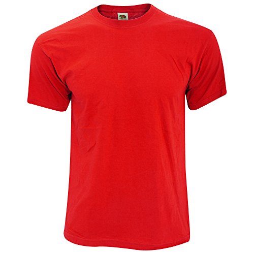 Fruit of the Loom Herren T-Shirt Original T 61-082-0 Red 3XL von Fruit of the Loom