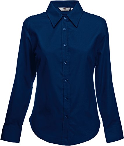 Oxford Langarm-Bluse , Farbe:Navy;Größe:XXL XXL,Navy von Fruit of the Loom