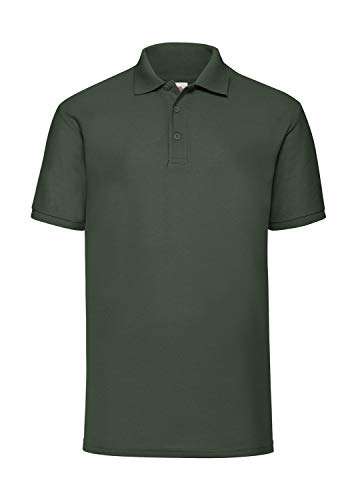 Polo-Shirt * 65/35 Polo * Fruit of the Loom * XL * Flaschengrün Grün,XL von Fruit of the Loom