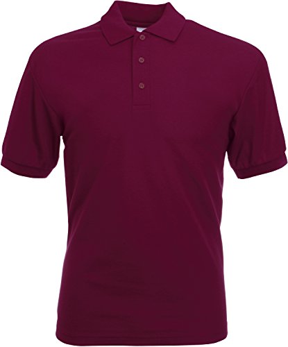 Fruit of the Loom Polo-Shirt * 65/35 Polo M L XL XXL 3XL 4XL 5XL auch Farbsets Farbe Burgund Größe M von Fruit of the Loom