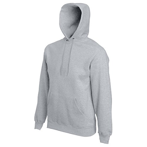 Premium Hooded Sweat - Farbe: Heather Grey - Größe: L von Fruit of the Loom