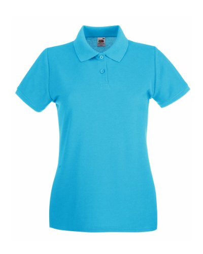 Premium Polo Lady-Fit - Farbe: Azure Blue - Größe: M von Fruit of the Loom