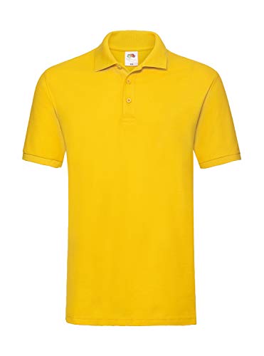 Premium Polo von Fruit of the Loom S M L XL XXL XXL verschiedene Farben S,Gelb von Fruit of the Loom