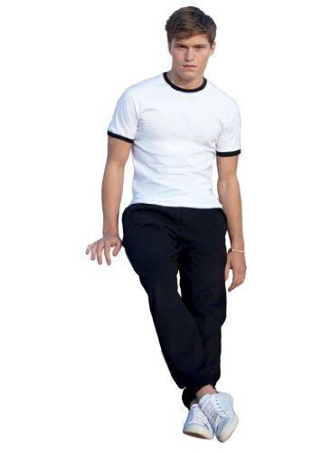 Sweatware * Jog Pants elastisch * Fruit of the Loom schwarz,M von Fruit of the Loom