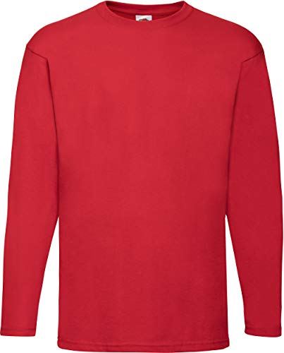 Valueweight Langarm T - Farbe: Red - Größe: XL von Fruit of the Loom