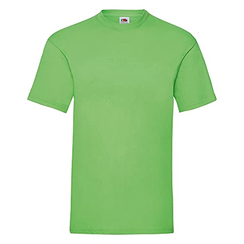Fruit of the Loom Herren-T-Shirt, kurzärmlig, Grau, hellgrün, M von Fruit of the Loom