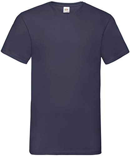Valueweight V-Neck T-Shirt von Fruit of the Loom S M L XL XXL verschiedene Farben L,Blau von Fruit of the Loom