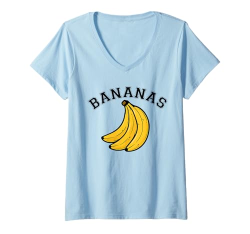 Damen Bananen Lustige Fruchtbanane T-Shirt mit V-Ausschnitt Damen Bananen Lustige Fruchtbanane T-Shirt mit V-Ausschnitt von Fruitful Humor Co.