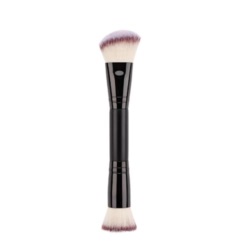 Foundation-Pinsel, doppelseitiges Lidschattenpuder, Reise-Make-up-Werkzeug, vielseitiger Foundation-Konturpinsel für Frauen, Flüssigkeit, Concealer, Creme, 17,5 x 4 cm von Fruusv