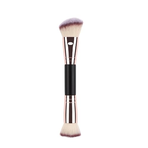 Foundation-Pinsel, doppelseitiges Lidschattenpuder, Reise-Make-up-Werkzeug, vielseitiger Foundation-Konturpinsel für Frauen, Flüssigkeit, Concealer, Creme, 17,5 x 4 cm von Fruusv