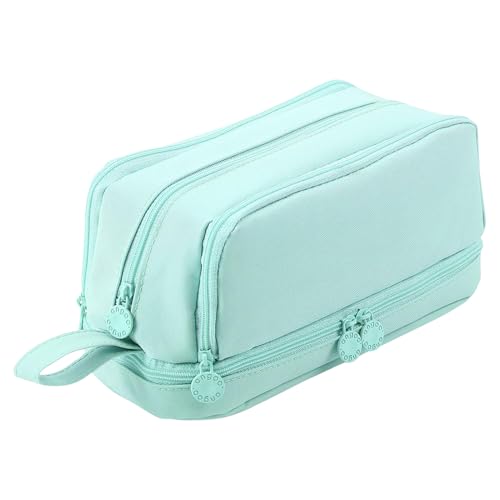 Fruusv Bleistiftbeutel - Großkapazität 4 Fachpostenkoffer Für Schullager, Klassenzimmerorganisation Mit Inhaberfunktion, Schreibwarenbeutel Für Büros, College, Kinder, Erwachsene, 8,66x3.94x3,74 Zoll von Fruusv