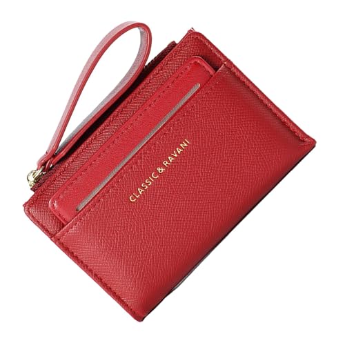 Fruusv Geldbörse mit Reißverschluss für Damen, Münztasche mit Kartenfächern,Leichtes Kreditkartenetui mit Umhängeband - Design mit kurzen Münzgeldbörsen und Kartenfächern mit großer Kapazität für von Fruusv