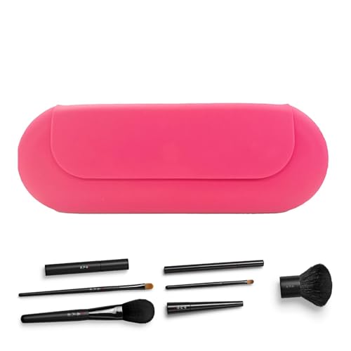 Fruusv Reise-Make-up-Pinselhalter, Silikon-Make-up-Pinsel-Tasche,Tragbare Make-up-Tasche - Make-up-Tools-Organizer, Silikon-Kosmetiktasche, Make-up-Pinsel-Etui, Make-up-Pinsel-Tasche, Fruusv Reise-Make-up-Pinselhalter, Silikon-Make-up-Pinsel-Tasche,Tragbare Make-up-Tasche - Make-up-Tools-Organizer, Silikon-Kosmetiktasche, Make-up-Pinsel-Etui, Make-up-Pinsel-Tasche, von Fruusv