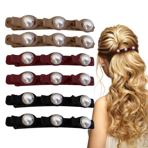 Haarspangen zum Stylen, 6 Stück Frauen Haarnadel, Mädchen Haarspangen, Mode Frauen Haarschmuck, Entenschnabel Clips für Frauen Mädchen, Langlebiges und stilvolles Haarnadel-Set für einfaches Styling von Fruusv