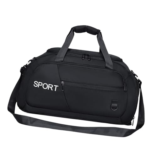 Turnbeutel Reisetasche Freizeit Sport Handtaschen Gym Duffle Bag Wasserdicht Turnbeutel für Männer Große Kapazität Turnbeutel Mehrere Taschen Gym Bag Outdoor Gym Duffle Bag Sport Reisetasche, Schwarz von Fruusv