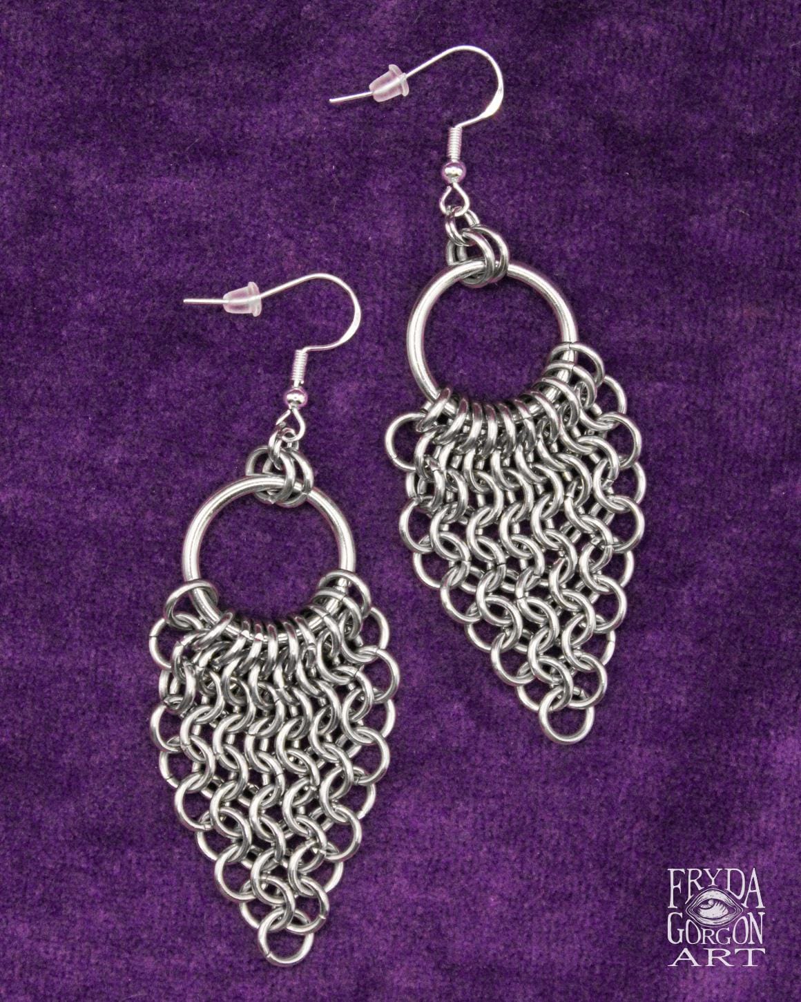 Chainmaille Ohrringe Edelstahl Gothic Mittelalter Schmuck Chainmaille Ohrringe Edelstahl Gothic Mittelalter Schmuck von FrydaGorgonArt