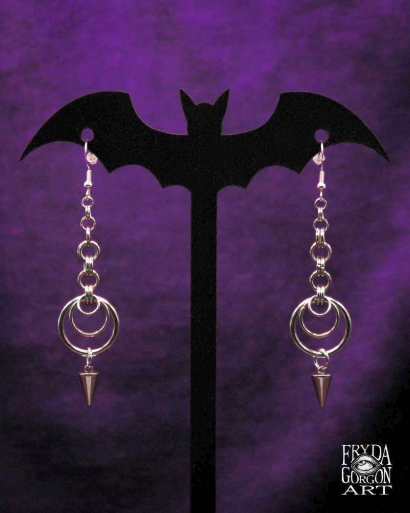 Chainmaille Ohrringe Edelstahl-Gothic-Schmuck Chainmaille Ohrringe Edelstahl-Gothic-Schmuck von FrydaGorgonArt