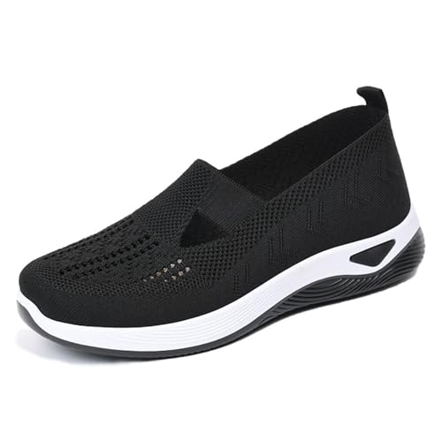 Fsioek ANNELIE Sommerschuhe, ANNELIE - der Sommerschuh mit Arch Support, der Leichtigkeit Spürbar Macht (Schwarz, Erwachsene, 40, Numerisch, EU Schuhgrößensystem, M) von Fsioek