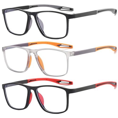 Fsread Lesebrillen Herren 3er Set Sportliches Design, Bequeme und flexible Leichte Blaulichtblockierende Lesehilfe für Herren +2.75 von Fsread