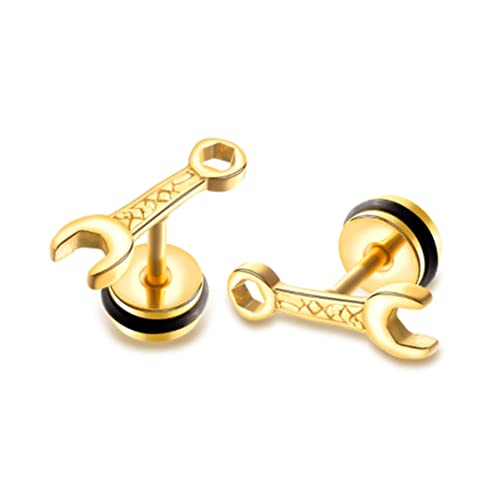 Wrench Chirurgenstahl Ohrringe Ohrstecker Edelstahl Hip Hop Ohrringe Männer Rock Punk Ohrringe ER74, Edelstahl, Kein Edelstein Wrench Chirurgenstahl Ohrringe Ohrstecker Edelstahl Hip Hop Ohrringe Männer Rock Punk Ohrringe ER74, Edelstahl, Kein Edelstein von FuZhiBang