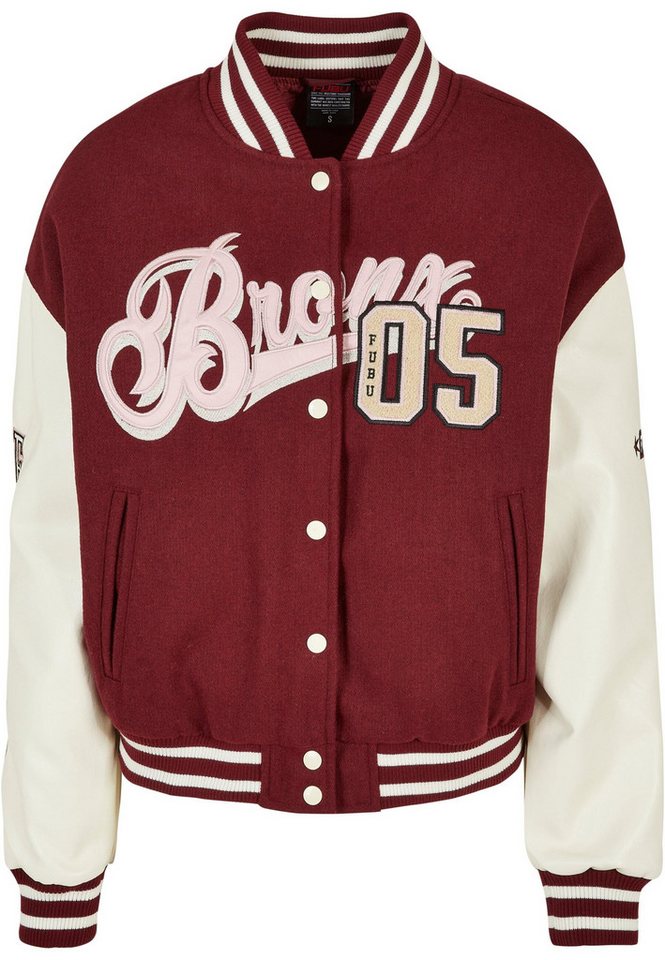 Fubu Collegejacke Fubu Damen FW224-006-1 City 05 Varsity Jacket bordeaux/offwhite (1-St) von Fubu