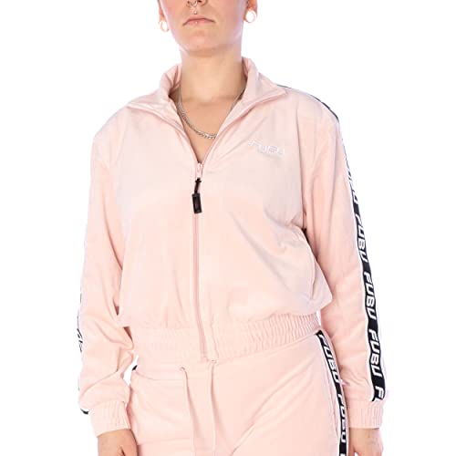 Fubu Corporate Tape Velours Track Jacke Damen Sweatjacke Light rose M von FUBU