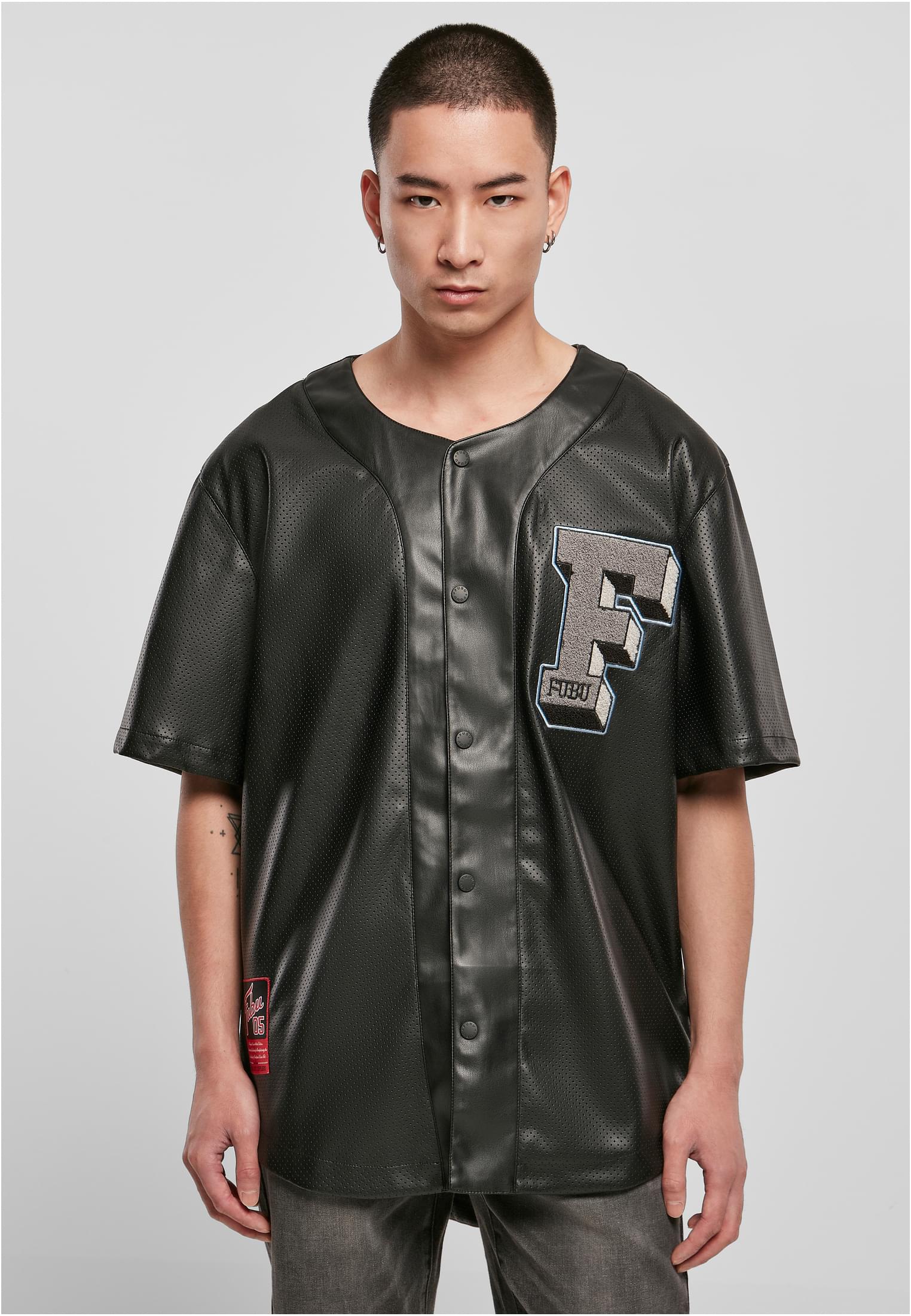 Fubu Langarmhemd "Fubu Herren College Leather Baseball Jersey", 1 Stk. von Fubu