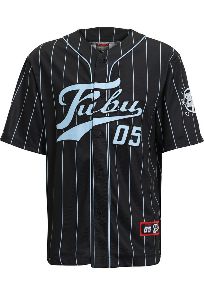 Fubu Langarmhemd Fubu Herren FM232-003-1 FUBU Varsity Pinstripe Baseball Jersey (1-tlg) von Fubu