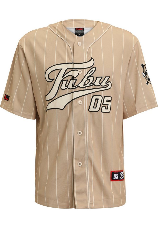 Fubu Langarmhemd Fubu Herren FM232-003-2 FUBU Varsity Pinstripe Baseball Jersey (1-tlg) von Fubu