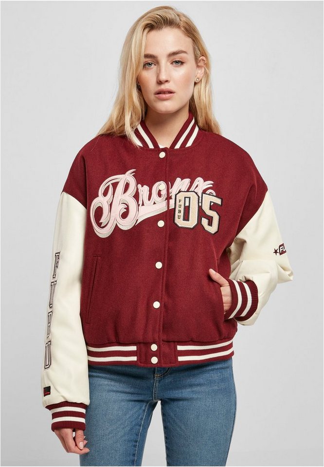 Fubu Collegejacke Fubu Damen FW224-006-1 City 05 Varsity Jacket bordeaux/offwhite (1-St) von Fubu