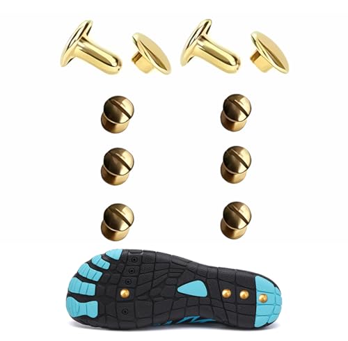 Fuccica Kupfernieten für Erdungsschuhe Barfußschuhe Damen Herren, Zubehör für Erdung & Barfußverbindung, Kupfernieten, 24（for 3 pairs） von Fuccica