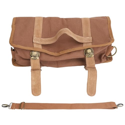 Barkeeper Tool Bag Canvas Tragbarer Barkeeper Roll -up -Tasche mit Schultergurt zum Camping im Freien (Braun) von Fuchooky