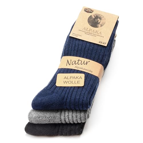 Fuchs Camper NEU 85% Alpaka Wolle 3 Paar Alpaka Socken Wollsocken Herren Damen Wintersocken von Fuchs Camper