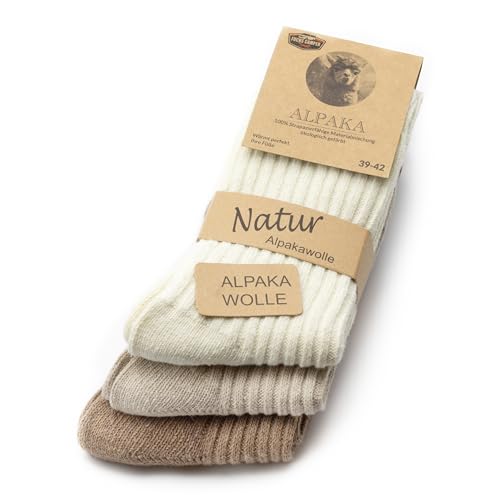 Fuchs Camper NEU 85% Alpaka Wolle 3 Paar Alpaka Socken Wollsocken Herren Damen Wintersocken von Fuchs Camper