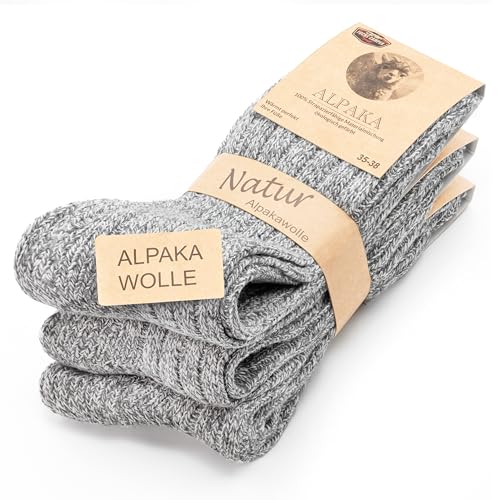Fuchs Camper NEU 85% Alpaka Wolle Dicke 3 Paar Alpaka Socken Wollsocken Herren Damen Wintersocken von Fuchs Camper