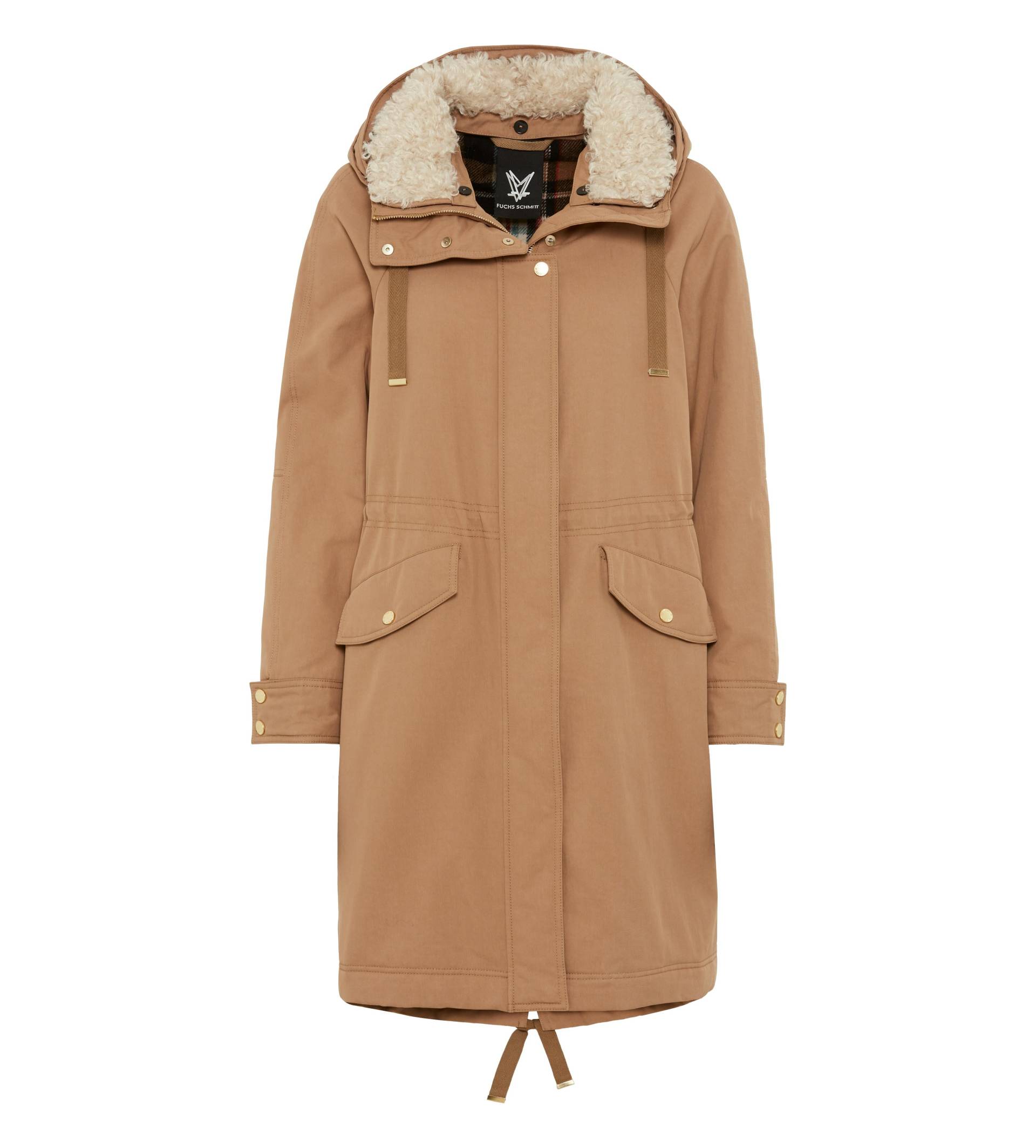 Fuchs Schmitt - Fake Fur Jacke camel - Gr. - 40 von Fuchs Schmitt