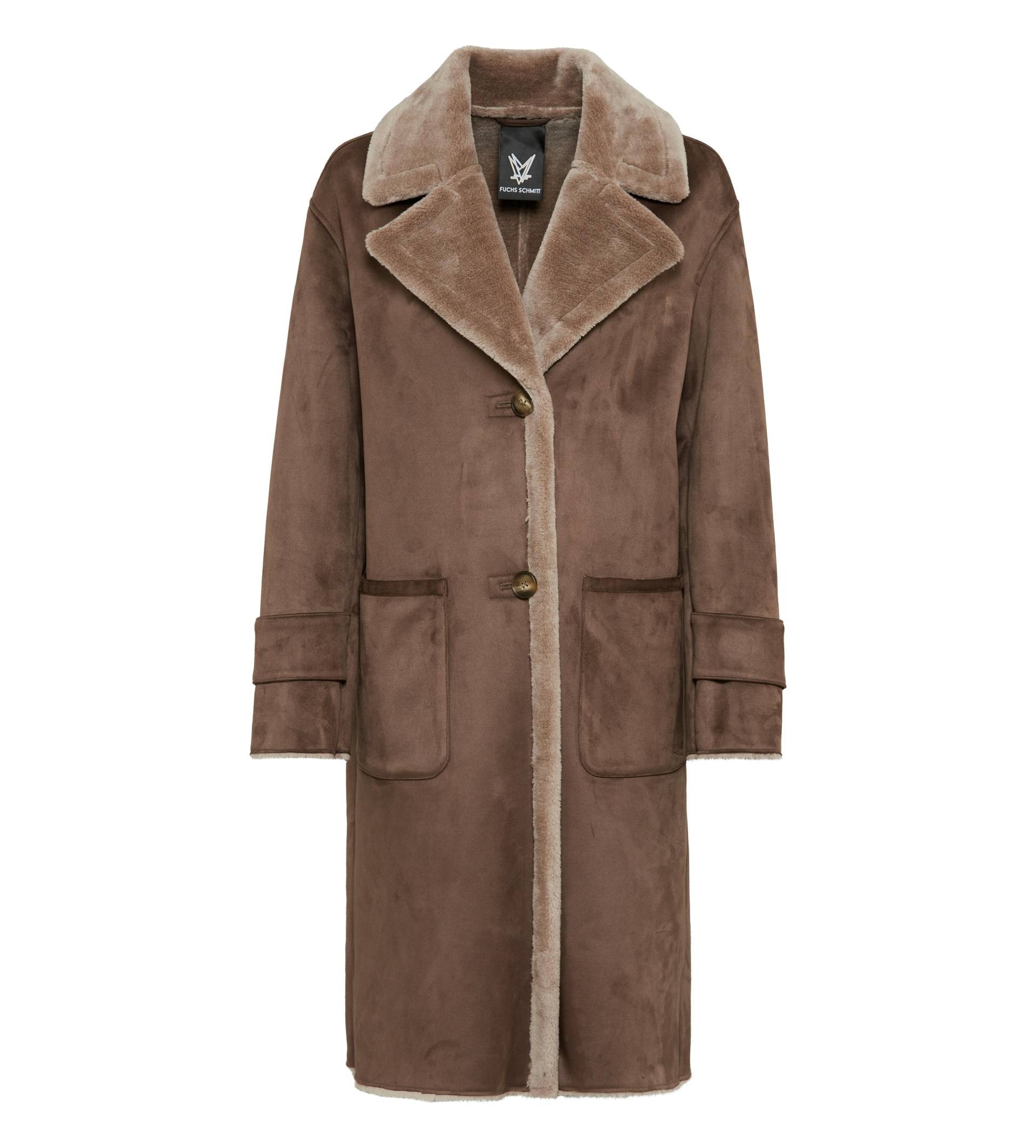 Fuchs Schmitt - Fake Fur Webpelzkurzmantel taupe - Gr. - 44 von Fuchs Schmitt