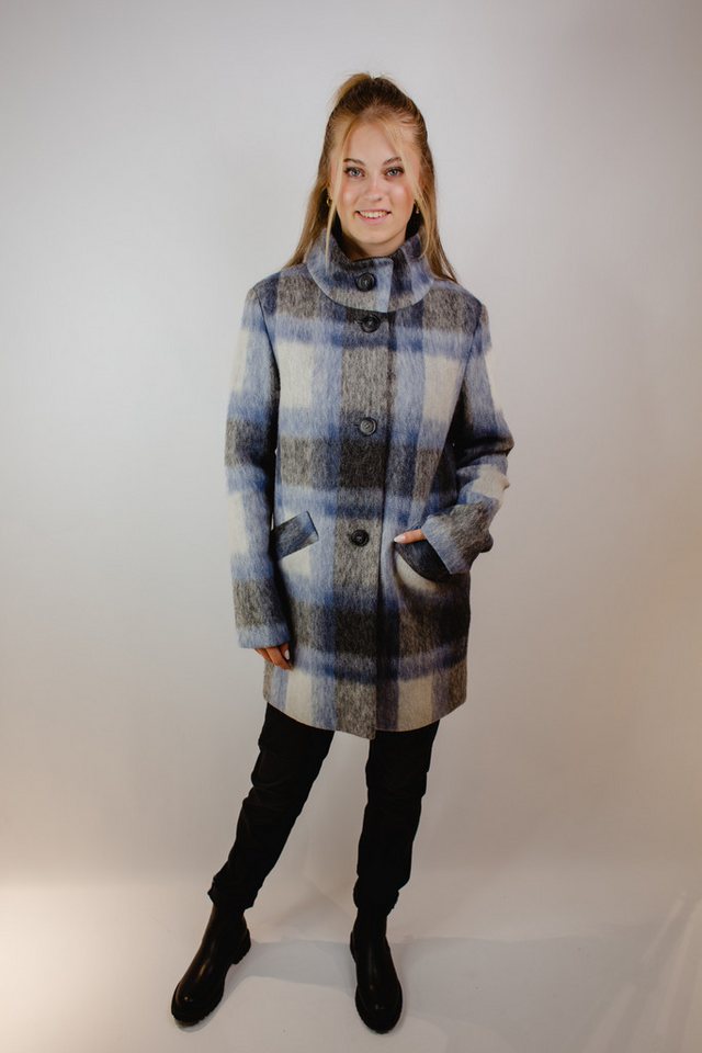 Fuchs Schmitt Wolljacke JACKE WOLLE FUCHS SCHMITT blau kariert von Fuchs Schmitt