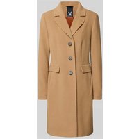Fuchs Schmitt Wollmantel mit Kaschmir-Anteil und Pattentaschen in Camel, Größe 38 von Fuchs Schmitt