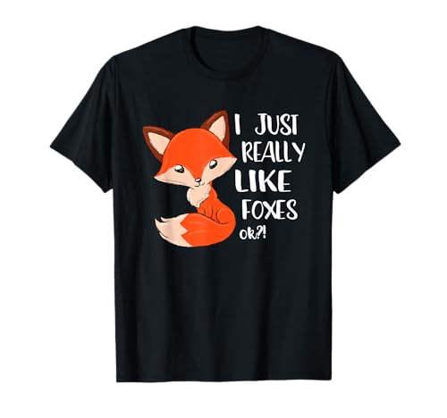 Fuchs T-SHIRT I just really like foxes Rotfuchs Mädchen T-Shirt Fuchs T-SHIRT I just really like foxes Rotfuchs Mädchen T-Shirt von Fuchs Shirts ich mag Füchse Geschenk
